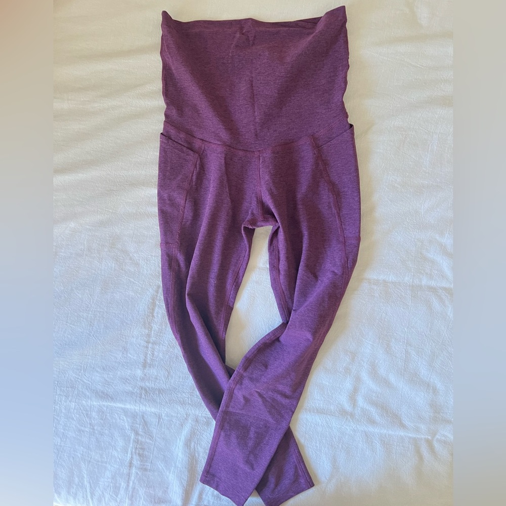 Beyond the Bump Purple Maternity Leggings